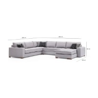 Canapea de colț Atelier Del Sofa Lena Corner Light Grey imaginea #15 — magazin online Desire.md