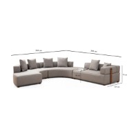 Canapea de colț Atelier Del Sofa Gondol-4 Grey imaginea #13 — magazin online Desire.md