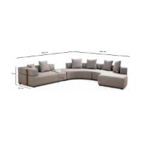 Canapea de colț Atelier Del Sofa Gondol-4 Grey imaginea #14 — magazin online Desire.md