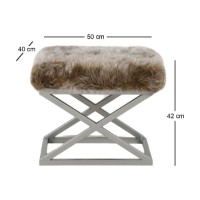 Пуф Atelier Del Sofa Capraz Plush Silver Brown фото №3 — интернет-магазин Desire.md