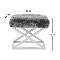 Пуф Atelier Del Sofa Capraz Plush Silver Grey фото №3 — интернет-магазин Desire.md