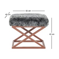 Пуф Atelier Del Sofa Capraz Plush Copper Grey фото №3 — интернет-магазин Desire.md