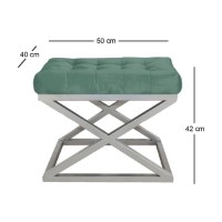 Пуф Atelier Del Sofa Capraz Silver Green фото №2 — интернет-магазин Desire.md