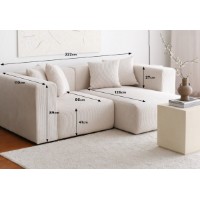 Canapea de colț Atelier Del Sofa Yolo Mini Corner White imaginea #7 — magazin online Desire.md