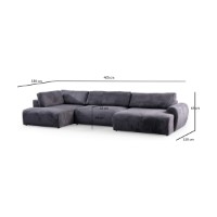Canapea de colț Atelier Del Sofa Enjoy Corner Anthracite imaginea #9 — magazin online Desire.md