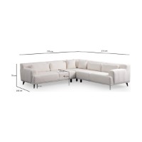 Canapea de colț Atelier Del Sofa Jaguar Corner White imaginea #9 — magazin online Desire.md