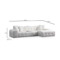 Canapea de colț Atelier Del Sofa Pescara Corner Right White imaginea #9 — magazin online Desire.md