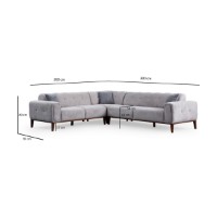 Canapea de colț Atelier Del Sofa Athena Corner L2-C-3R Light Grey imaginea #10 — magazin online Desire.md