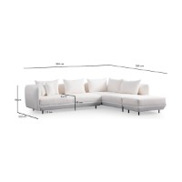 Canapea de colț Atelier Del Sofa Floransa White imaginea #14 — magazin online Desire.md