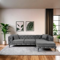Canapea de colț Atelier Del Sofa Como Eco Right Anthracite Black imaginea #1 — magazin online Desire.md