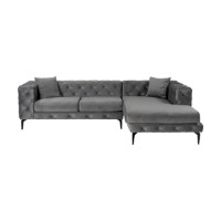 Canapea de colț Atelier Del Sofa Como Eco Right Anthracite Black imaginea #2 — magazin online Desire.md