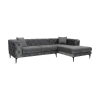 Canapea de colț Atelier Del Sofa Como Eco Right Anthracite Black imaginea #3 — magazin online Desire.md