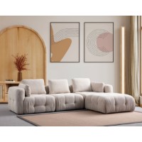Canapea de colț Atelier Del Sofa Amaris 3 Seater With Pouffe Beige imaginea #1 — magazin online Desire.md