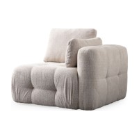 Canapea de colț Atelier Del Sofa Amaris 3 Seater With Pouffe Beige imaginea #8 — magazin online Desire.md