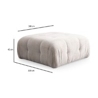 Canapea de colț Atelier Del Sofa Amaris 3 Seater With Pouffe Beige imaginea #13 — magazin online Desire.md
