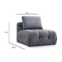 Диван Atelier Del Sofa Amaris 3 Seater Grey фото №10 — интернет-магазин Desire.md
