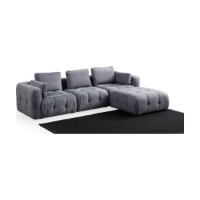 Canapea de colț Atelier Del Sofa Amaris 3 Seater With Pouffe Grey imaginea #4 — magazin online Desire.md