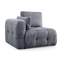 Canapea de colț Atelier Del Sofa Amaris 3 Seater With Pouffe Grey imaginea #5 — magazin online Desire.md