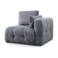 Canapea de colț Atelier Del Sofa Amaris 3 Seater With Pouffe Grey imaginea #7 — magazin online Desire.md