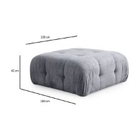 Canapea de colț Atelier Del Sofa Amaris 3 Seater With Pouffe Grey imaginea #12 — magazin online Desire.md