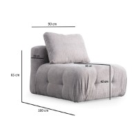 Диван Atelier Del Sofa Amaris 3 Seater Light Grey фото №10 — интернет-магазин Desire.md