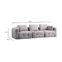 Диван Atelier Del Sofa Amaris 3 Seater Light Grey фото №12 — интернет-магазин Desire.md