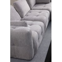 Canapea de colț Atelier Del Sofa Amaris 3 Seater With Pouffe Light Grey imaginea #3 — magazin online Desire.md