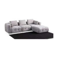 Canapea de colț Atelier Del Sofa Amaris 3 Seater With Pouffe Light Grey imaginea #5 — magazin online Desire.md