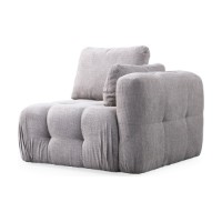 Canapea de colț Atelier Del Sofa Amaris 3 Seater With Pouffe Light Grey imaginea #8 — magazin online Desire.md