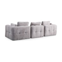 Canapea de colț Atelier Del Sofa Amaris 3 Seater With Pouffe Light Grey imaginea #10 — magazin online Desire.md
