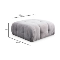 Canapea de colț Atelier Del Sofa Amaris 3 Seater With Pouffe Light Grey imaginea #14 — magazin online Desire.md