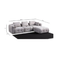Canapea de colț Atelier Del Sofa Amaris 3 Seater With Pouffe Light Grey imaginea #15 — magazin online Desire.md