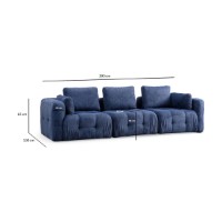 Диван Atelier Del Sofa Amaris 3 Seater Navy Blue фото №12 — интернет-магазин Desire.md