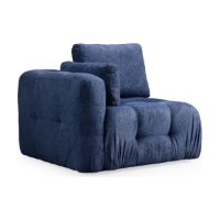 Canapea de colț Atelier Del Sofa Amaris 3 Seater With Pouffe Navy Blue imaginea #6 — magazin online Desire.md