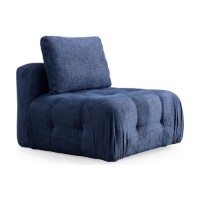Canapea de colț Atelier Del Sofa Amaris 3 Seater With Pouffe Navy Blue imaginea #7 — magazin online Desire.md