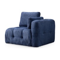 Canapea de colț Atelier Del Sofa Amaris 3 Seater With Pouffe Navy Blue imaginea #8 — magazin online Desire.md