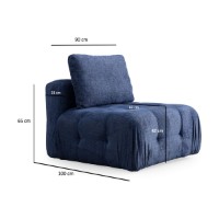 Canapea de colț Atelier Del Sofa Amaris 3 Seater With Pouffe Navy Blue imaginea #11 — magazin online Desire.md