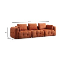 Диван Atelier Del Sofa Amaris 3 Seater Orange фото №12 — интернет-магазин Desire.md