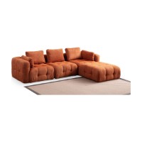 Canapea de colț Atelier Del Sofa Amaris 3 Seater With Pouffe Orange imaginea #5 — magazin online Desire.md