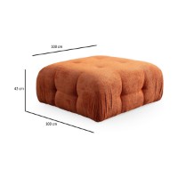 Canapea de colț Atelier Del Sofa Amaris 3 Seater With Pouffe Orange imaginea #14 — magazin online Desire.md