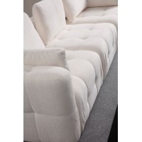 Canapea de colț Atelier Del Sofa Amaris 3 Seater With Pouffe White imaginea #2 — magazin online Desire.md