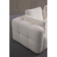 Canapea de colț Atelier Del Sofa Amaris 3 Seater With Pouffe White imaginea #3 — magazin online Desire.md