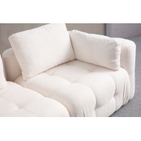 Canapea de colț Atelier Del Sofa Amaris 3 Seater With Pouffe White imaginea #4 — magazin online Desire.md