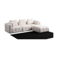 Canapea de colț Atelier Del Sofa Amaris 3 Seater With Pouffe White imaginea #5 — magazin online Desire.md