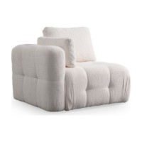 Canapea de colț Atelier Del Sofa Amaris 3 Seater With Pouffe White imaginea #7 — magazin online Desire.md