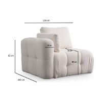 Canapea de colț Atelier Del Sofa Amaris 3 Seater With Pouffe White imaginea #11 — magazin online Desire.md