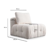 Canapea de colț Atelier Del Sofa Amaris 3 Seater With Pouffe White imaginea #12 — magazin online Desire.md