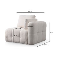Canapea de colț Atelier Del Sofa Amaris 3 Seater With Pouffe White imaginea #13 — magazin online Desire.md