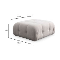Canapea de colț Atelier Del Sofa Amaris 3 Seater With Pouffe White imaginea #14 — magazin online Desire.md