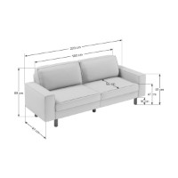Canapea Atelier Del Sofa Sparrow 3 Milk Froth Walnut imaginea #4 — magazin online Desire.md
